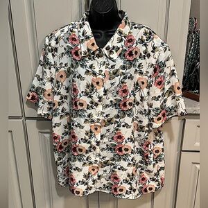 Classic collections Floral button up Shirt size 24W